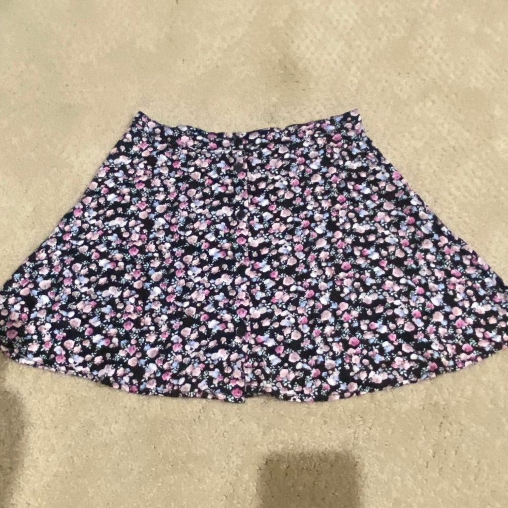 Divided by H&M Floral Button-up Juniors Mini Skirt